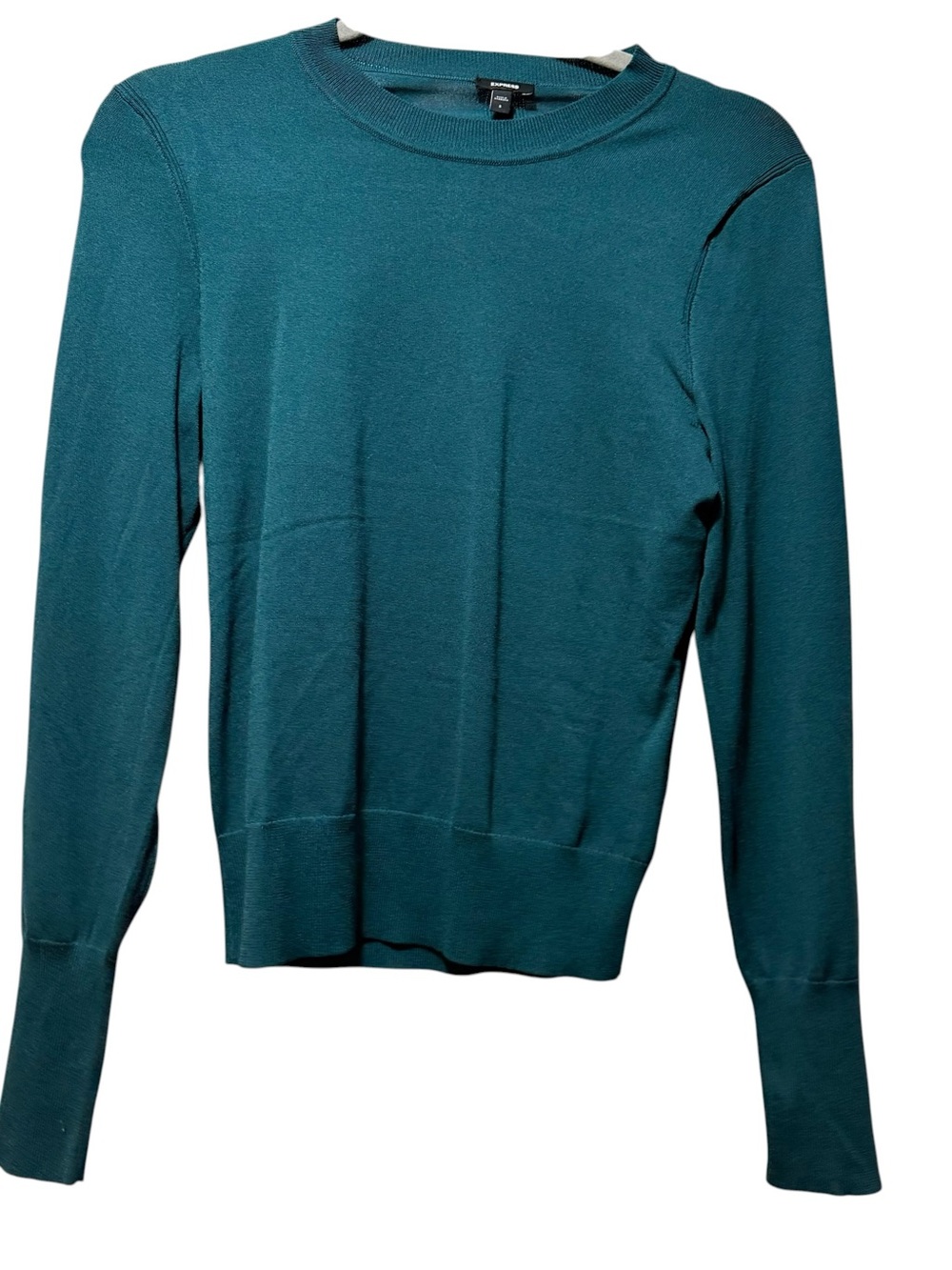 Express Teal Scoop Neck Lightweight Sweater